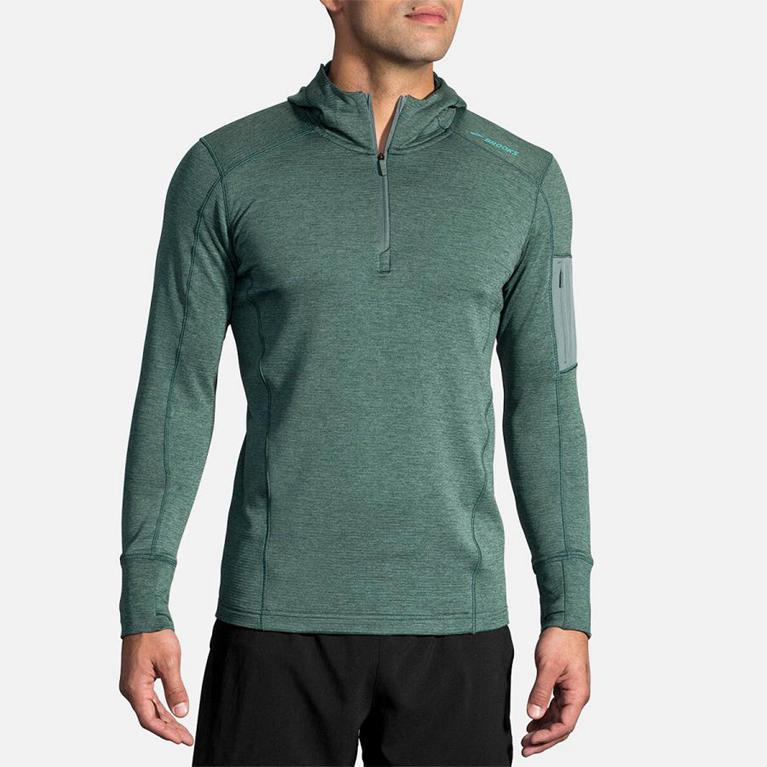 Brooks Notch Thermal Running Jackets - Men's - Green (47862-ITDG)